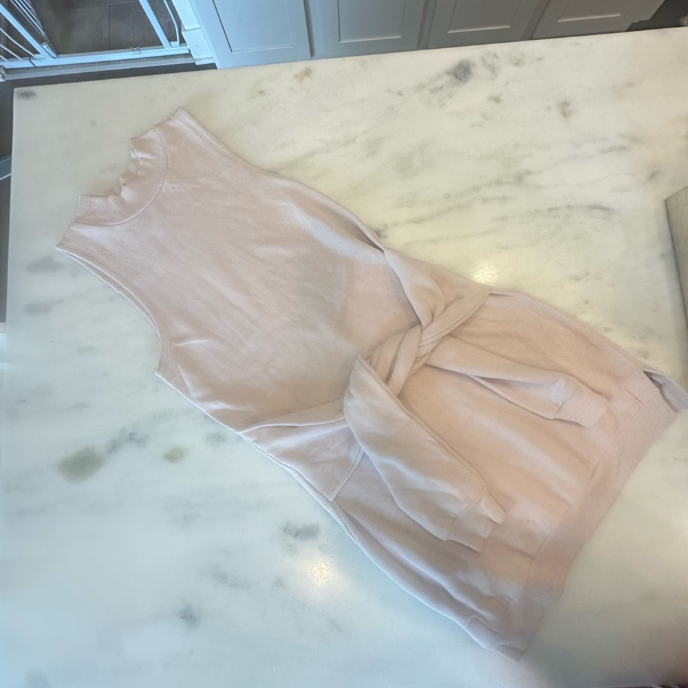 kensie Sleeveless Pink Sweatshirt Dress